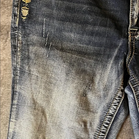 Ariya Distressed Blue Jeans WithSequins and Designs. Size 15/16 - Picture 5 of 10